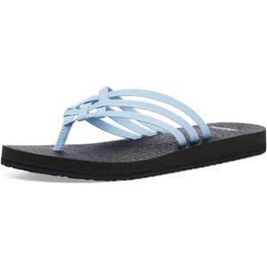 Sanuk Women's Yoga Sandy Flip Flop Sandals Clear Sky Blue Size 11
